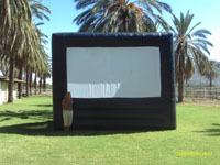  A Giant Inflatable Movie Screen to show the latest DVD or play the hottest video game
