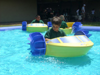 Kids can't believe they can operate their own paddle boats at your event